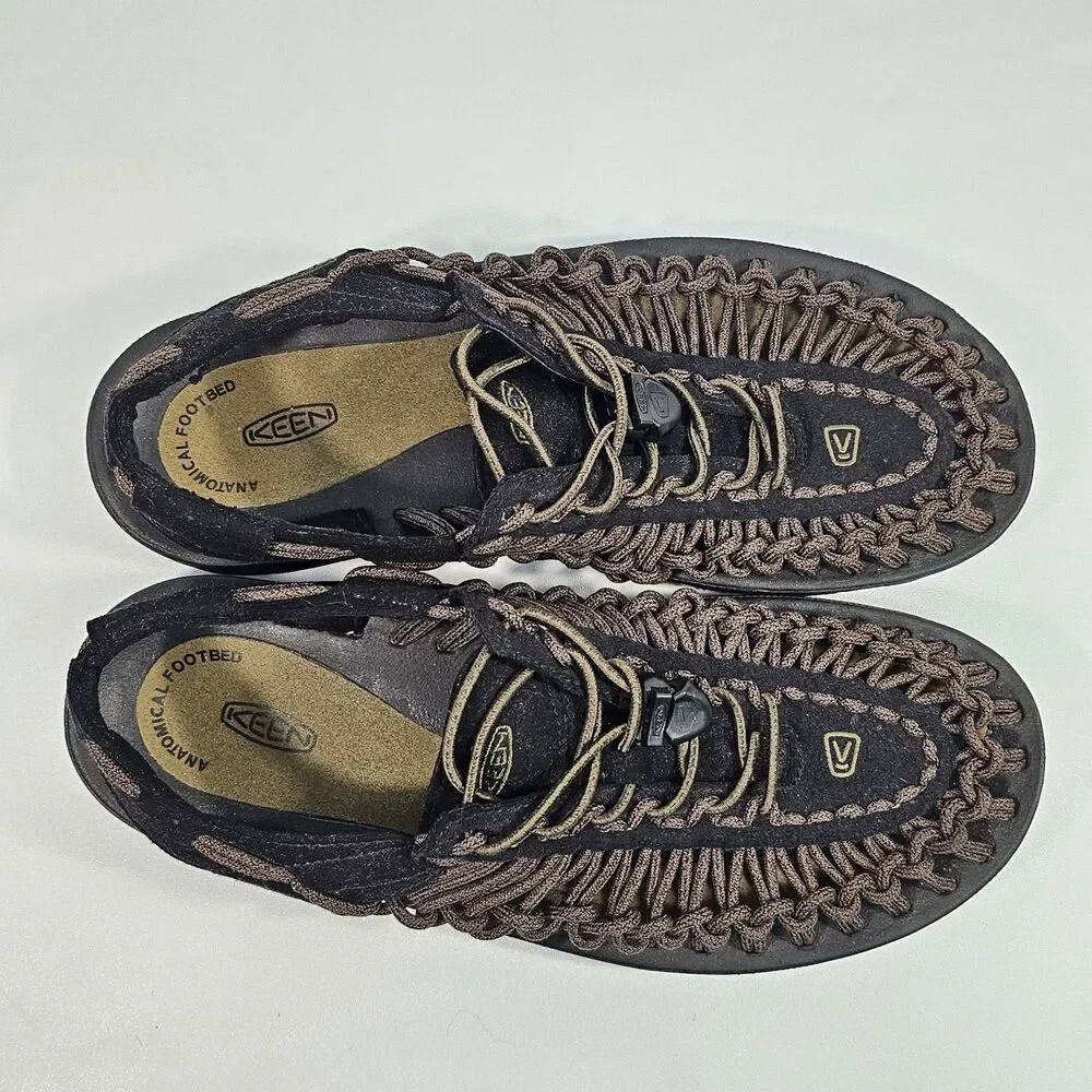 KEEN Uneek Cord Sandal Open Air Sneaker Men US 8.5 EU 41 Brown Bungee 1023053